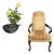 Fun Vintage Striped Velvet Upholstered Armchair For Sale