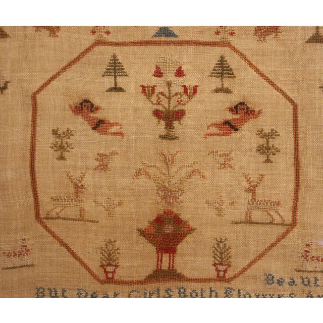 English 1820 Large Framed English Needlework by Mary Leak For Sale - Image 3 of 5