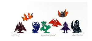 "Early Bird's Special", 1979, Aquatint Etching by Jean Sariano