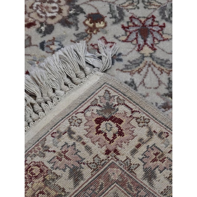 Late 20th Century Vintage 1990s Ivory Floral Tabriz-Style Runner Rug – 2’3” X 10’ For Sale - Image 5 of 5