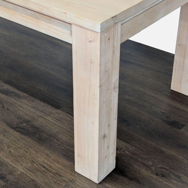 Tan Pottery Barn Folsom Storage Extendable Dining Table For Sale - Image 8 of 13