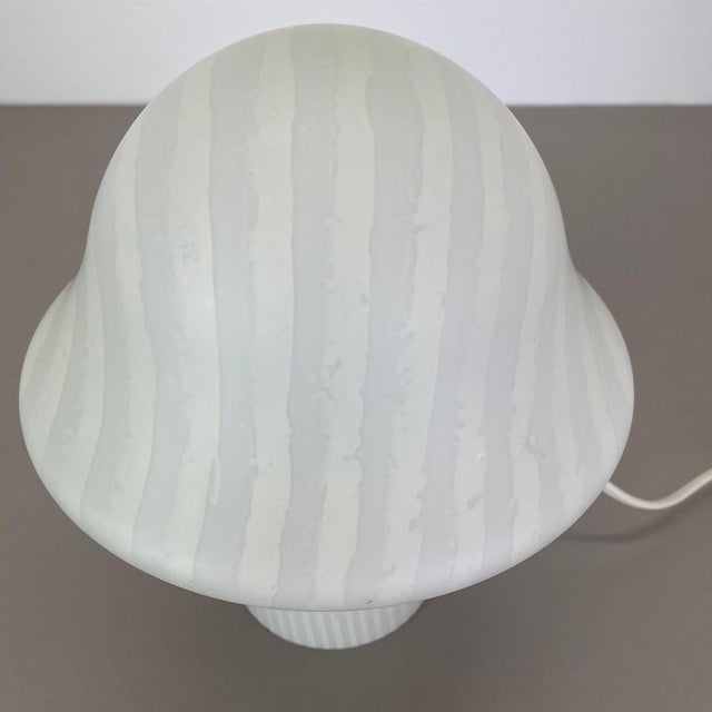 Glass Mushroom Zebrano Desk Light attributed to Peill & Putzler, Germany, 1970s For Sale - Image 10 of 18