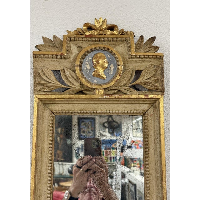 18th Century Gustavian Gilt Cameo Mirror with Added Later Sconce For Sale - Image 10 of 18