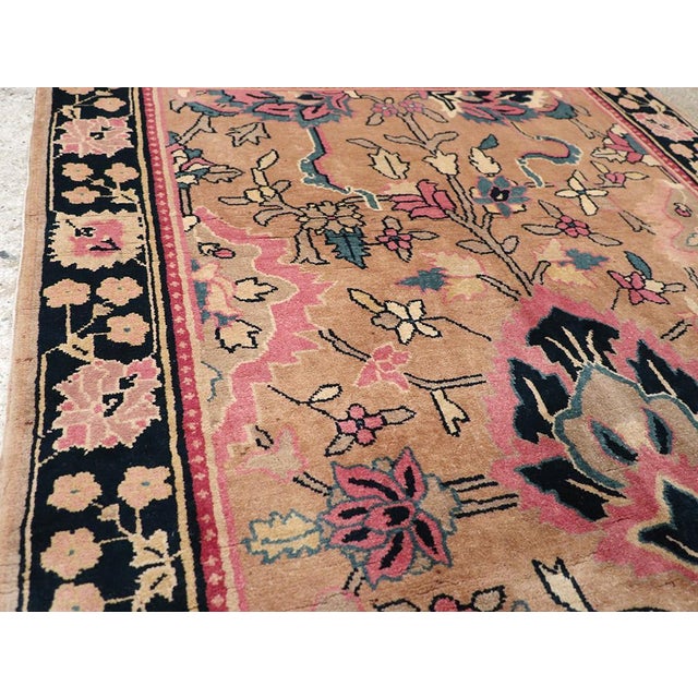 Rustic Galerie Shabab Collection Early 20th Century Indian Lahore Accent Rug For Sale - Image 3 of 8