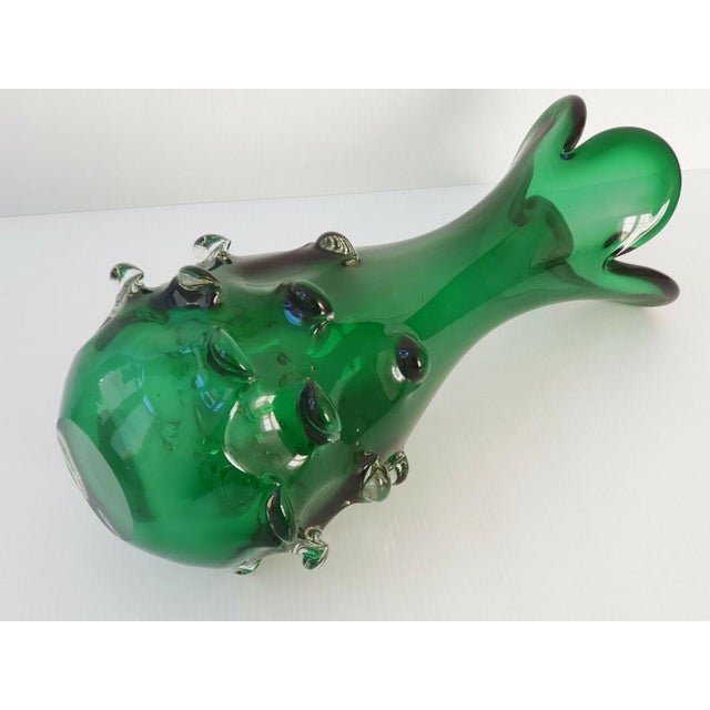 Green Murano Glass Vase, 1960s For Sale - Image 4 of 6