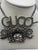 Gucci Crystal "Guccy" Pendant Necklace Silver-Tone Metal & Rhinestone crystals. It comes with the Designer signature...