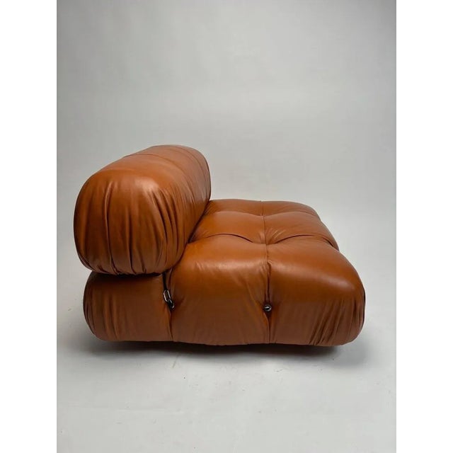 Animal Skin Camaleonda Lounge Chairs in Cognac Leather by Mario Bellini for B&b Italia, 1973 For Sale - Image 7 of 14