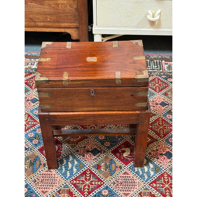 19th Century Campaign Lap Desk, Antique For Sale - Image 10 of 12