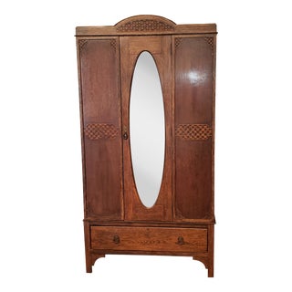 Antique Edwardian Style Wardrobe For Sale