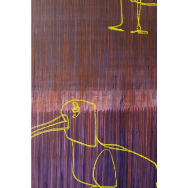 "Seagulls" Original Oil Stick Painting by Simon Findlay For Sale - Image 16 of 17