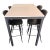 Tall Room & Board Parsons Table With 4 Leather Room & Board Bar Stools For Sale
