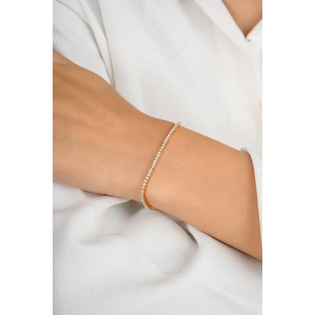 Not Yet Made - Made To Order 1.25 Carat Round Diamond Stackable Tennis Bracelet For Sale - Image 5 of 10