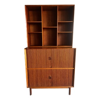 1960s Peter Hvidt & Orla Mølgaard-Nielsen for Søborg Danish Teak Credenza and Hutch For Sale