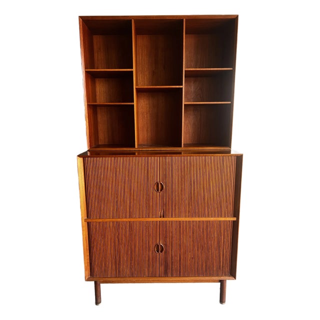 1960s Peter Hvidt & Orla Mølgaard-Nielsen for Søborg Danish Teak Credenza and Hutch For Sale