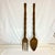This pair of hand-carved wooden Fork and Spoon Sculptural Wall Objects are iconic Mid-Century decor pieces. We love this...