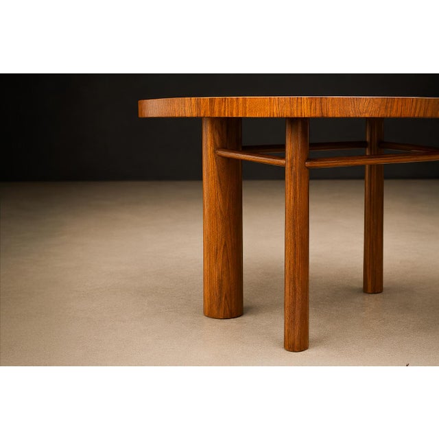 Round Dining Table in Caviúna Wood by Joaquim Tenreiro, Brazil, 1950s For Sale - Image 12 of 17