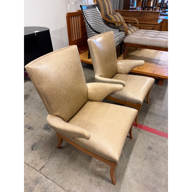 Rose Tarlow Swedish Library Leather Armchairs, Pair For Sale - Image 15 of 18