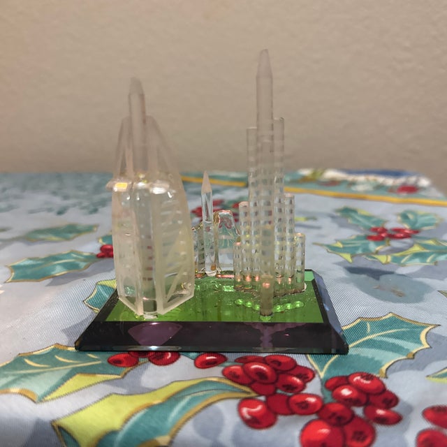 Contemporary Handcrafted Crystal Dubai Skyline Architectural Sculpture Miniature For Sale In Minneapolis - Image 6 of 8