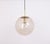 1970s Large Vintage Brass with Smoked Glass Ball Pendant from Limburg, Germany, 1970s For Sale - Image 5 of 9