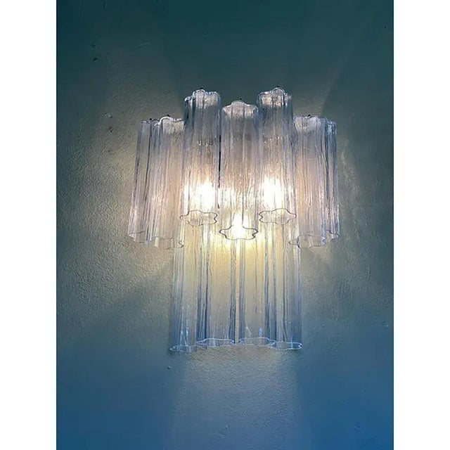Blue Modern Glass Sconces by Simoeng, Set of 2 For Sale - Image 8 of 12
