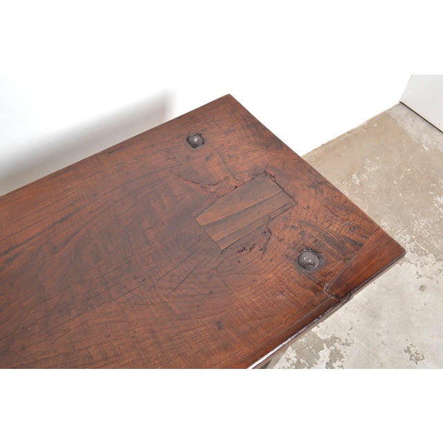 Antique Spanish Side Table in Chestnut Wood, 1850s For Sale - Image 11 of 14