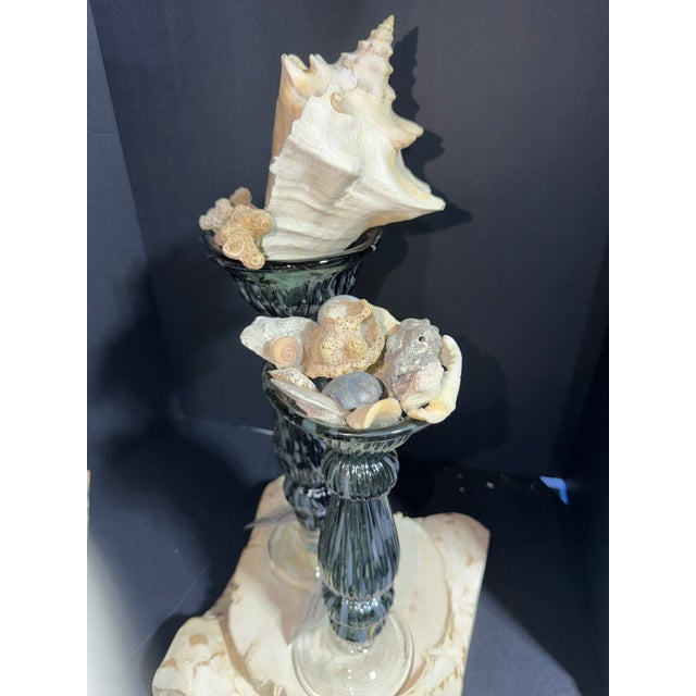 Celestial Meets the Sea Reflections of the Ocean, a Pair-Coastal Art Sculpture For Sale - Image 4 of 8