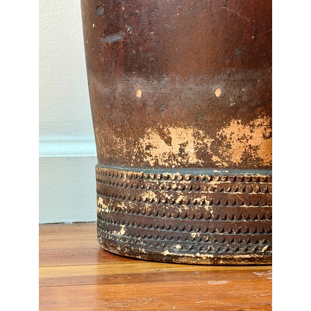 African Large African Folk Art Earthenware Vessel | Early 20th Century For Sale - Image 3 of 15