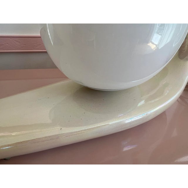 1980s 1980 Ceramic Heart Shaped Table Lamps - a Pair For Sale - Image 5 of 11