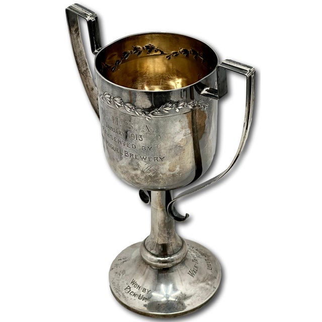 Outstanding Dated 1913 Completely Hand Made Sterling Silver San Miguel Brewery Sponser Horse Walk - Trot & Canter Class Trophy For Sale - Image 13 of 18