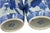 Pair of Vintage Chinese Qing Dynasty Blue and White Grape Leaf Motif Jars For Sale - Image 4 of 7