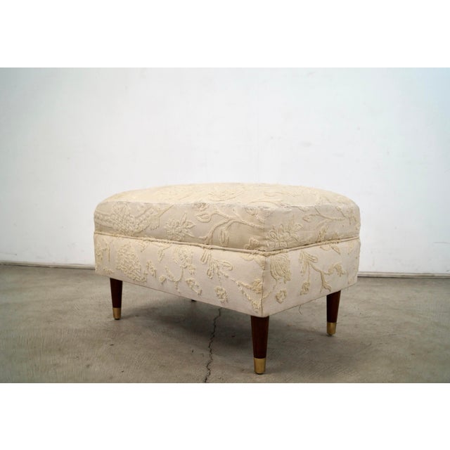 Wood 1950’s Mid-Century Modern Ottoman / Stool For Sale - Image 7 of 12