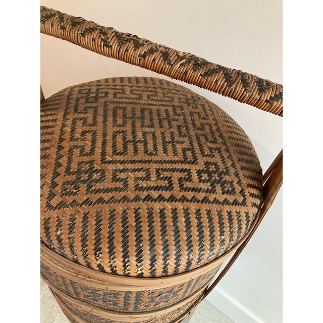 Early 20th Century Chinese Rattan Wedding Basket For Sale In New York - Image 6 of 9