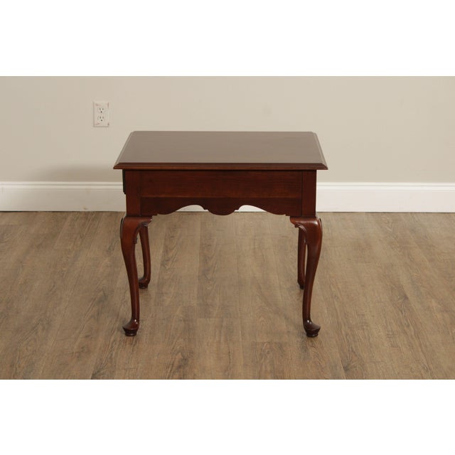 Ethan Allen Court' Queen Anne Style Cherry End Table Chairish