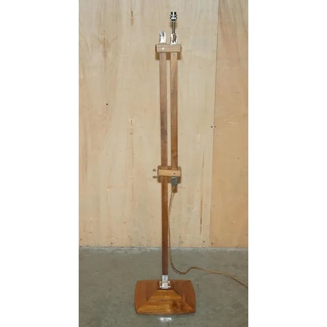 Height-Adjustable Floor Lamp with Chrome Fittings by David Linley For Sale - Image 6 of 13
