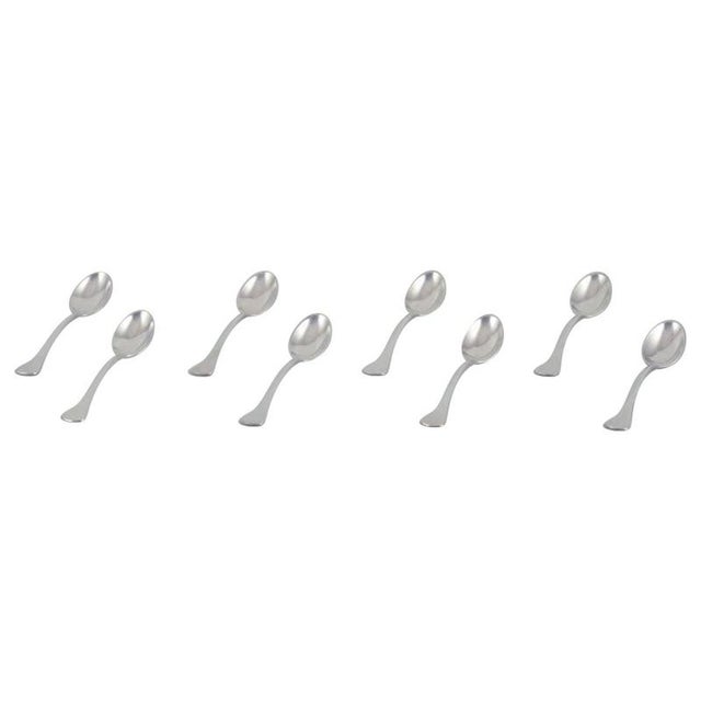 Horsens Silver. A set of eight coffee spoons in 830 silver. Modernist and sleek design. Approximately from the 1960s....