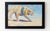 This artwork features a ginger cat confidently striding across a sandy landscape, adorned with a whimsical, futuristic...