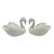 Fitz and Floyd Swan Flower Pots, a Pair For Sale