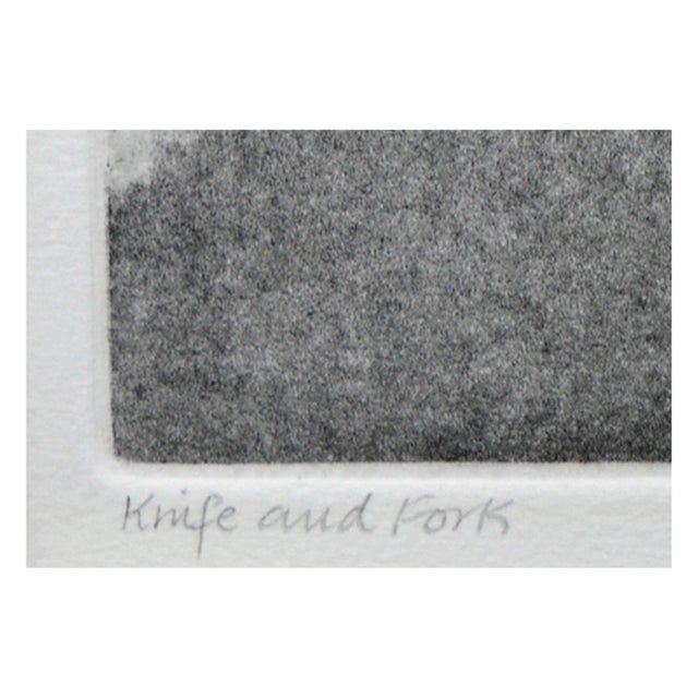 1970s "Knife and Fork" - Surreal Landscape of Cutlery in the Clouds by Elizabeth Quandt For Sale - Image 5 of 7