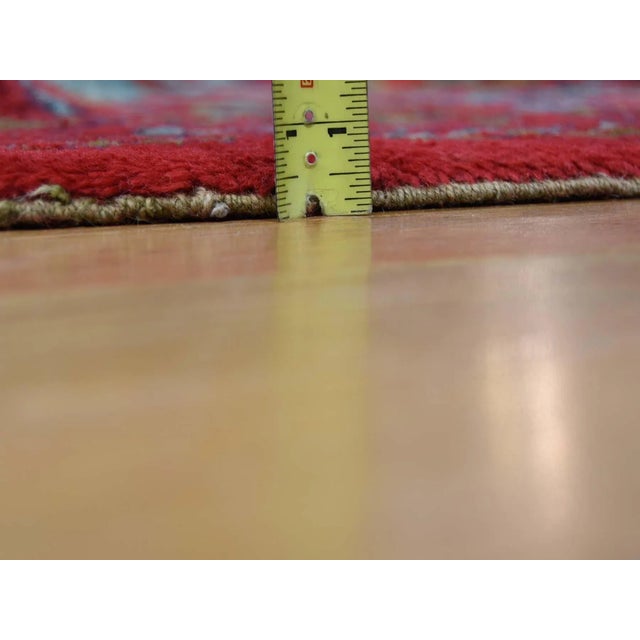 Vintage 1920s Turkish Oushak Red Rug For Sale - Image 9 of 11