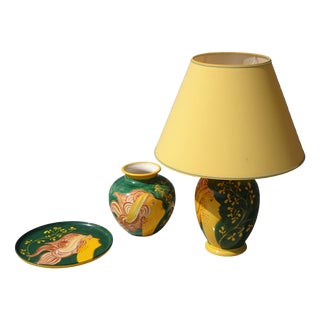 Vintage Ceramic Set, 1980s, Set of 3 For Sale