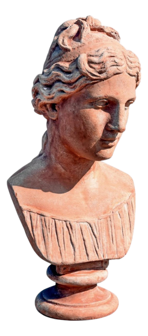 Neoclassical Style Head of a Woman, 20th Century, Terracotta
