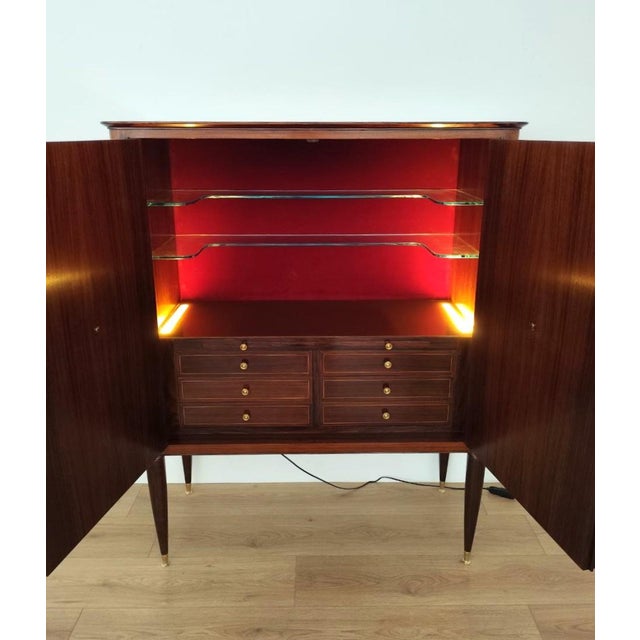Mid-Century Modern Mobile Bar by Paolo Buffa from La Permanente Mobili Cantù, Italy, 1950s For Sale - Image 3 of 8