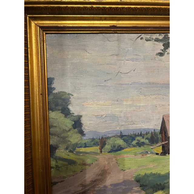 Vintage Impressionist Landscape Painting For Sale In Boston - Image 6 of 9