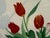 Textile Sally Baker Red Tulips in Vase I/P Artwork, Signed For Sale - Image 7 of 12