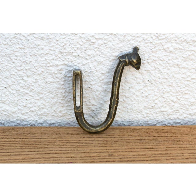Tribal Slim Tribal Aged Brass Hook For Sale - Image 3 of 6