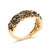 Contemporary 10K Yellow Gold Plated .925 Sterling Silver 3/8 Cttw Champagne Diamond Lattice Work Band Ring - Size 8 For Sale - Image 3 of 6
