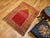 Late 19th Century Vintage Turkish Prayer Area Rug, Hand-Knotted Wool, 4x5, Abrash Red & Yellow For Sale - Image 5 of 14