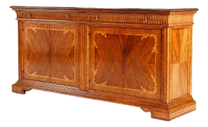 Italian Walnut Sideboard With Marquetry Inlay
