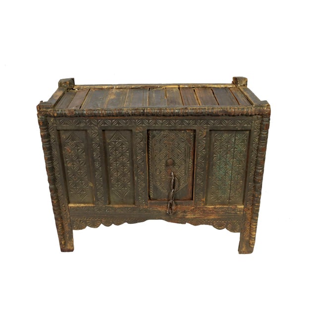 Antique Nomadic Turkmen Yurt Treasure Dowry Chest For Sale - Image 12 of 12