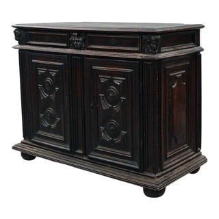 French Baroque Walnut Sideboard For Sale